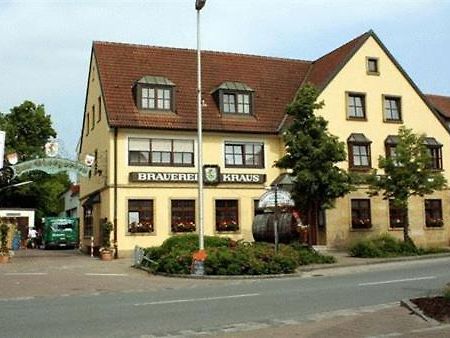 Brauerei Gasthof Kraus Hirschaid Bagian luar foto
