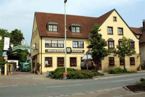 Brauerei Gasthof Kraus Hirschaid Bagian luar foto