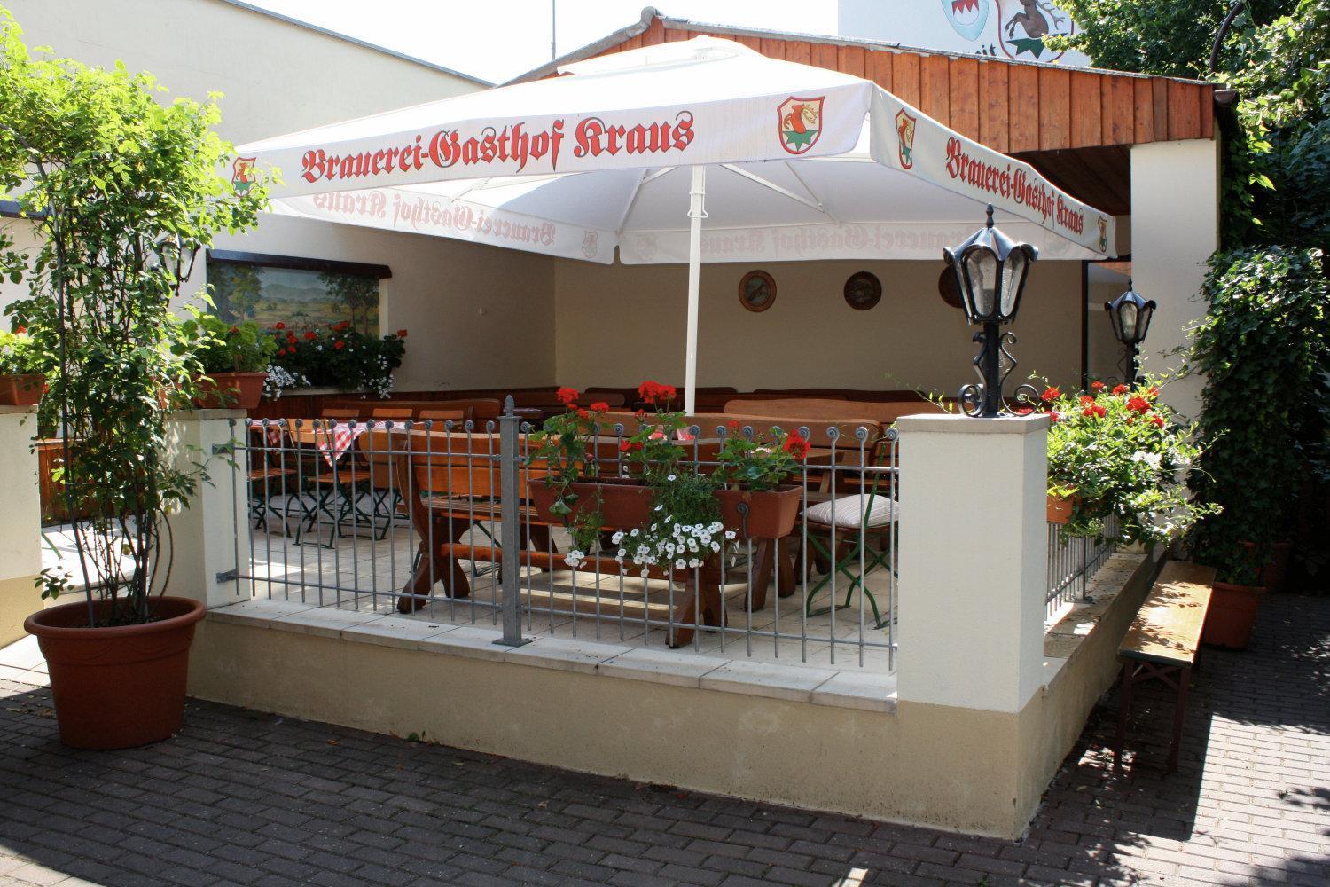 Brauerei Gasthof Kraus Hirschaid Bagian luar foto